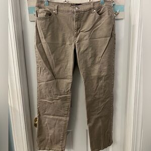 Gloria Vanderbilt Amanda Khaki Stretch Jeans Sz 16S